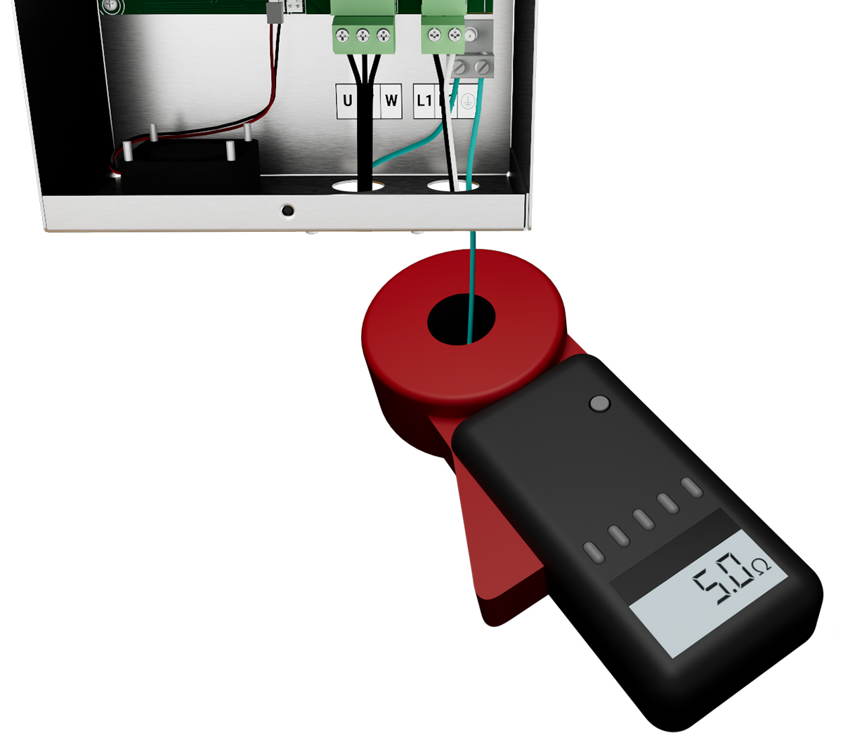 Ground resistance at VFD of 5 ohms.